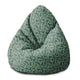 Sitzsack Birnenform Kleine Blumen-S-Samt