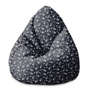 Puf Pearshape Small Flowers on Dark-S-Velvet