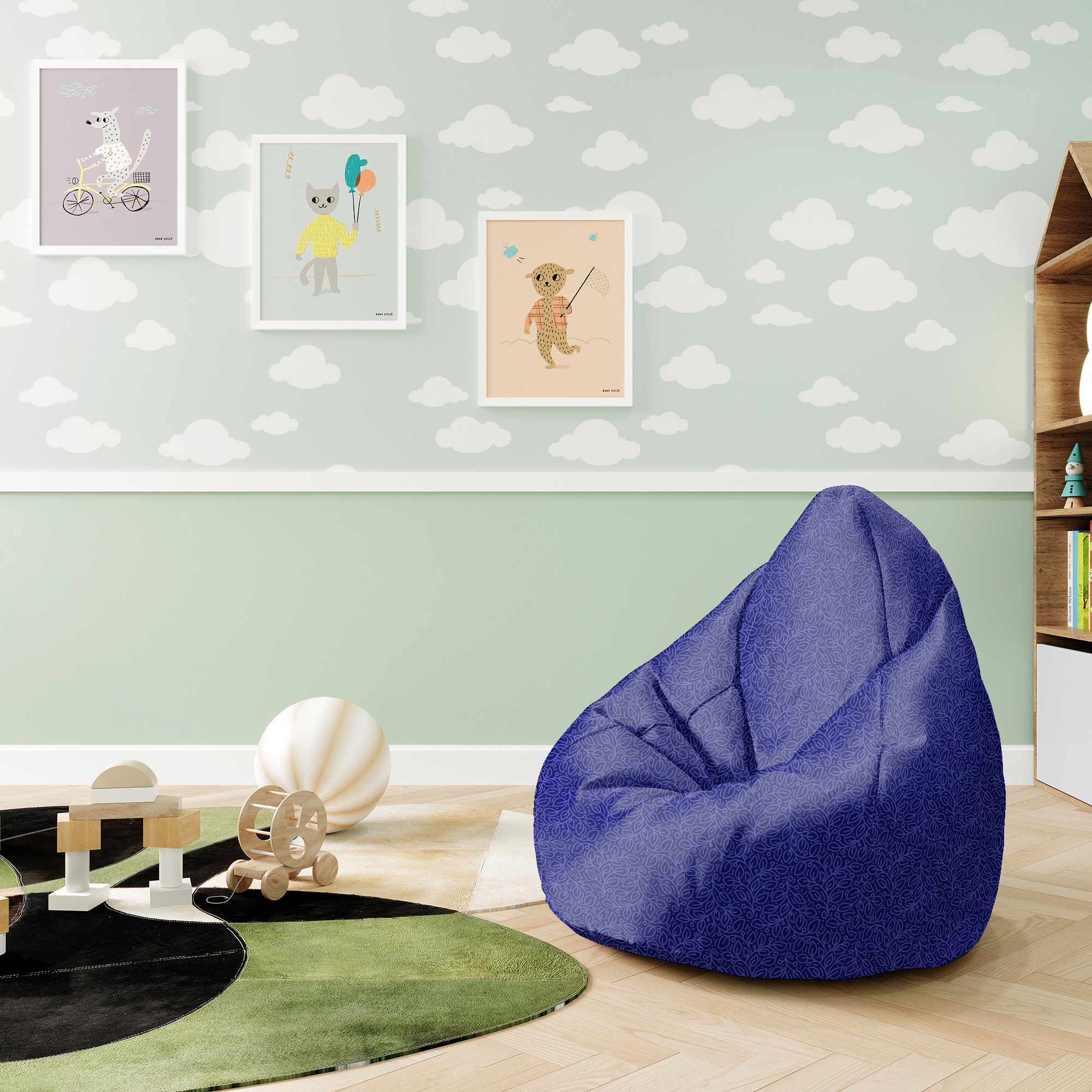 Puf Pearshape More Leaves-S-Velvet