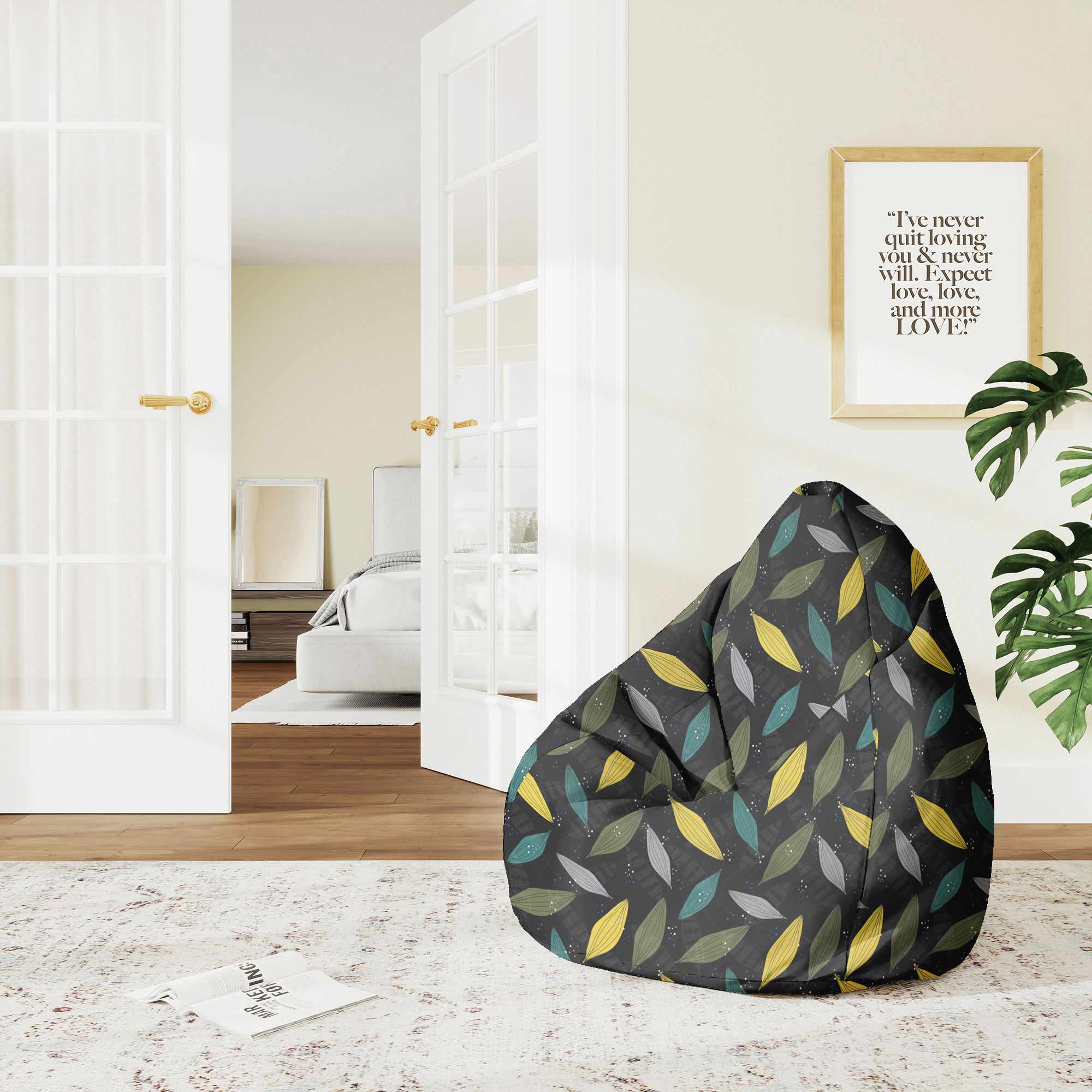 Puf Pearshape Simple Scandi Pattern-M-Velvet