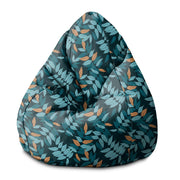 Pearshape Pouf Minimal Leaves Pattern-M-Velvet