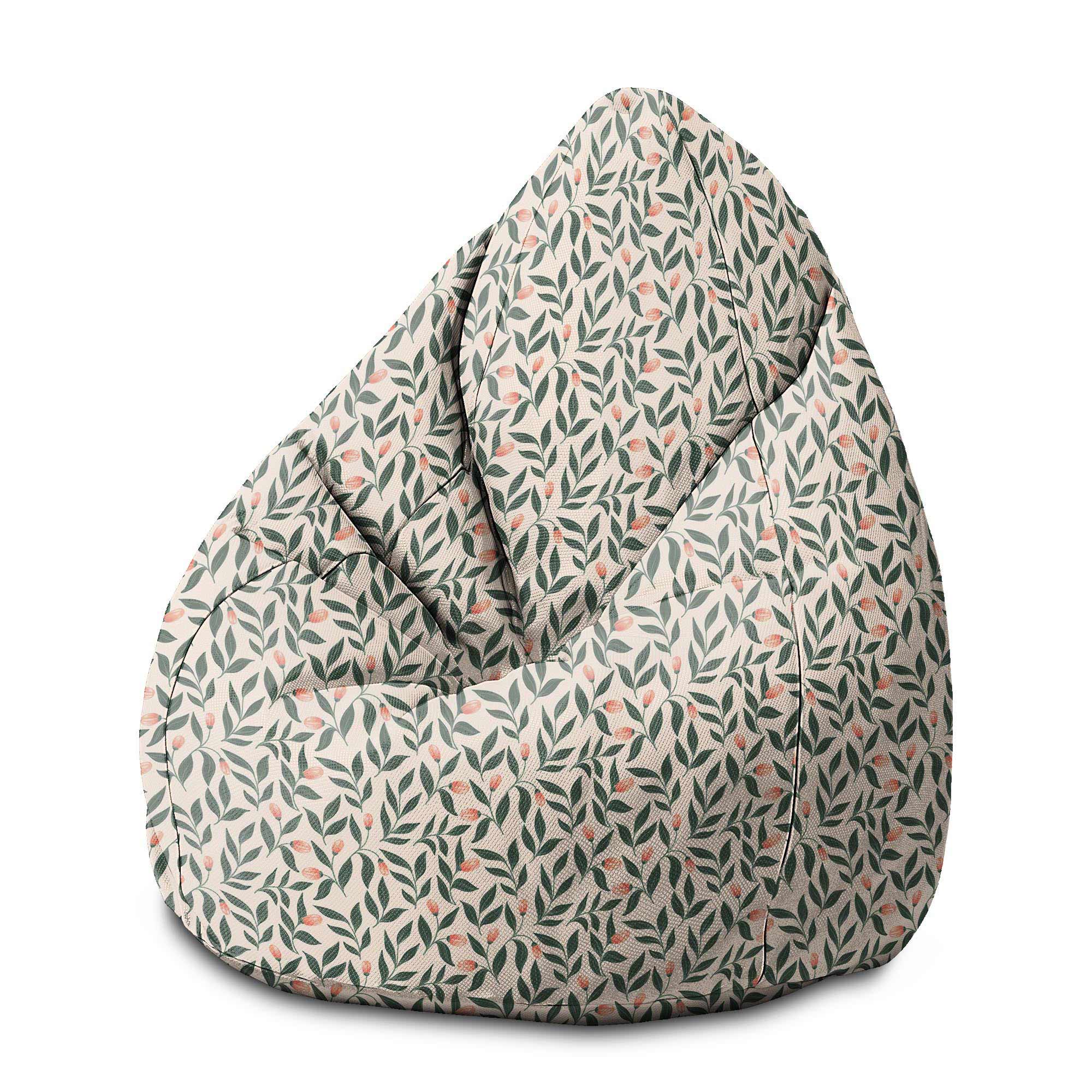 Puf Pearshape Pink Berries Pattern-S-Oxford