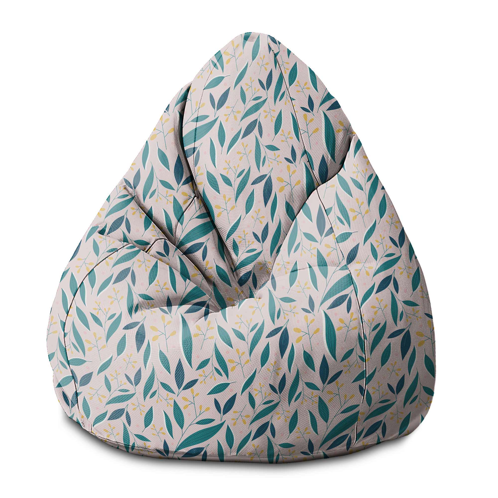 Puf Birnenform Gelbe Waldblumen-M-Velvet