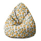 Puf Pearshape Scandinavian Green and Yellow-S-Oxford