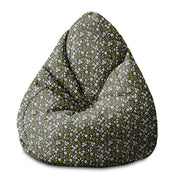 Pearshape Pouf White Flower Meadow-S-Oxford