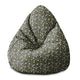 Puf Pearshape White Flower Meadow-S-Velvet