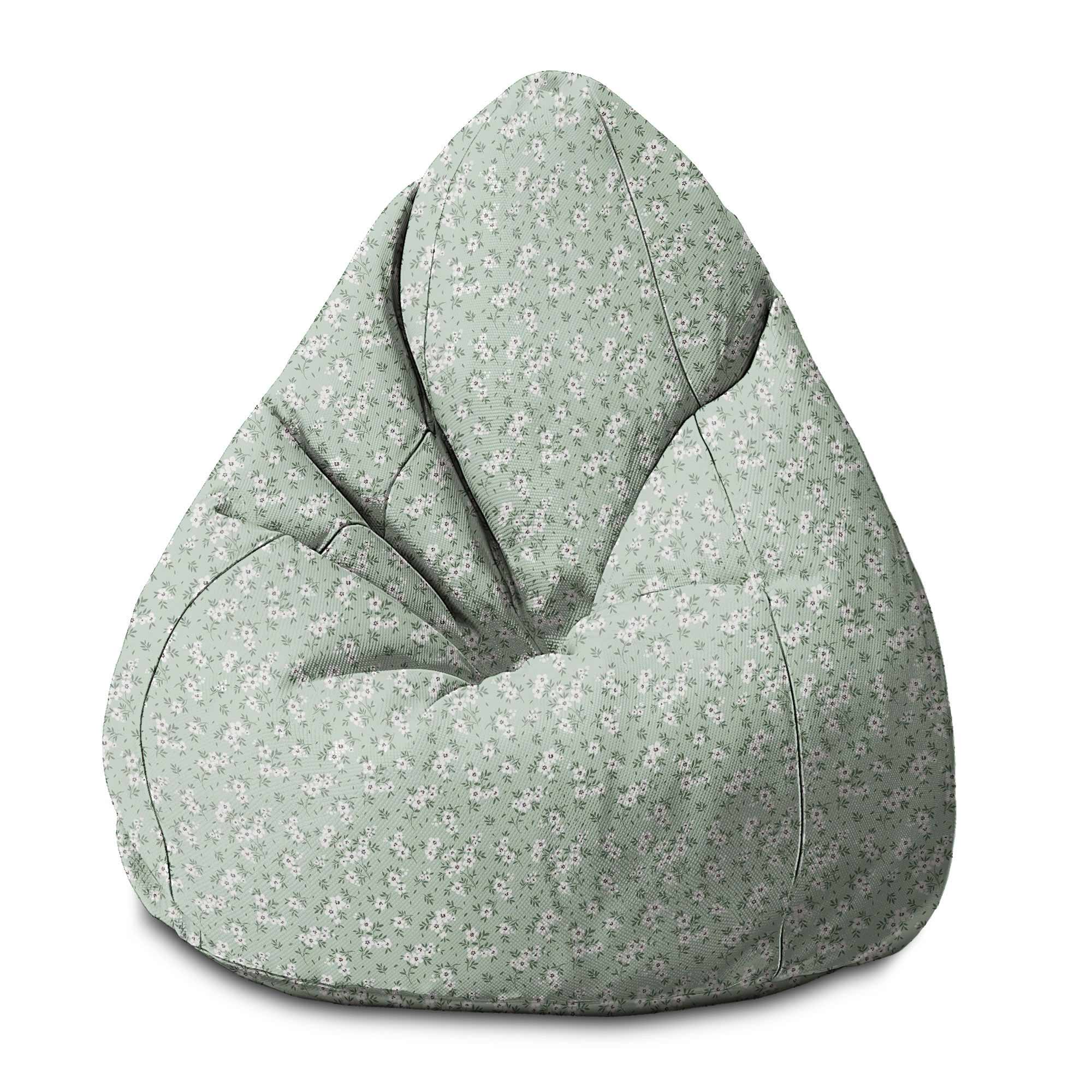 Puf Pearshape Tiny White Flowers Meadow-S-Velvet