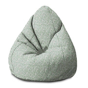 Pearshape Pouf Tiny White Flowers Meadow