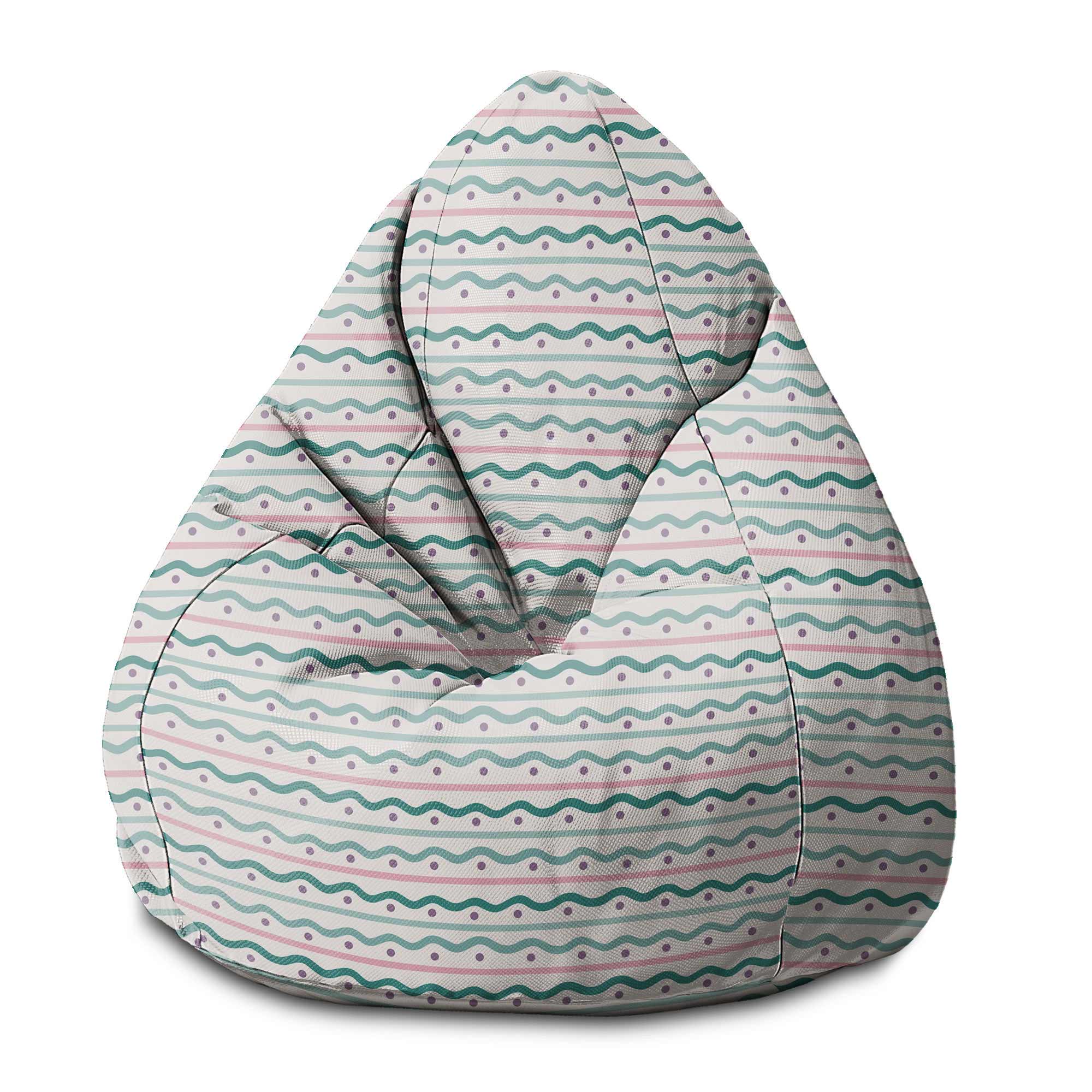 Puf Pearshape Lines and Dots-M-Velvet