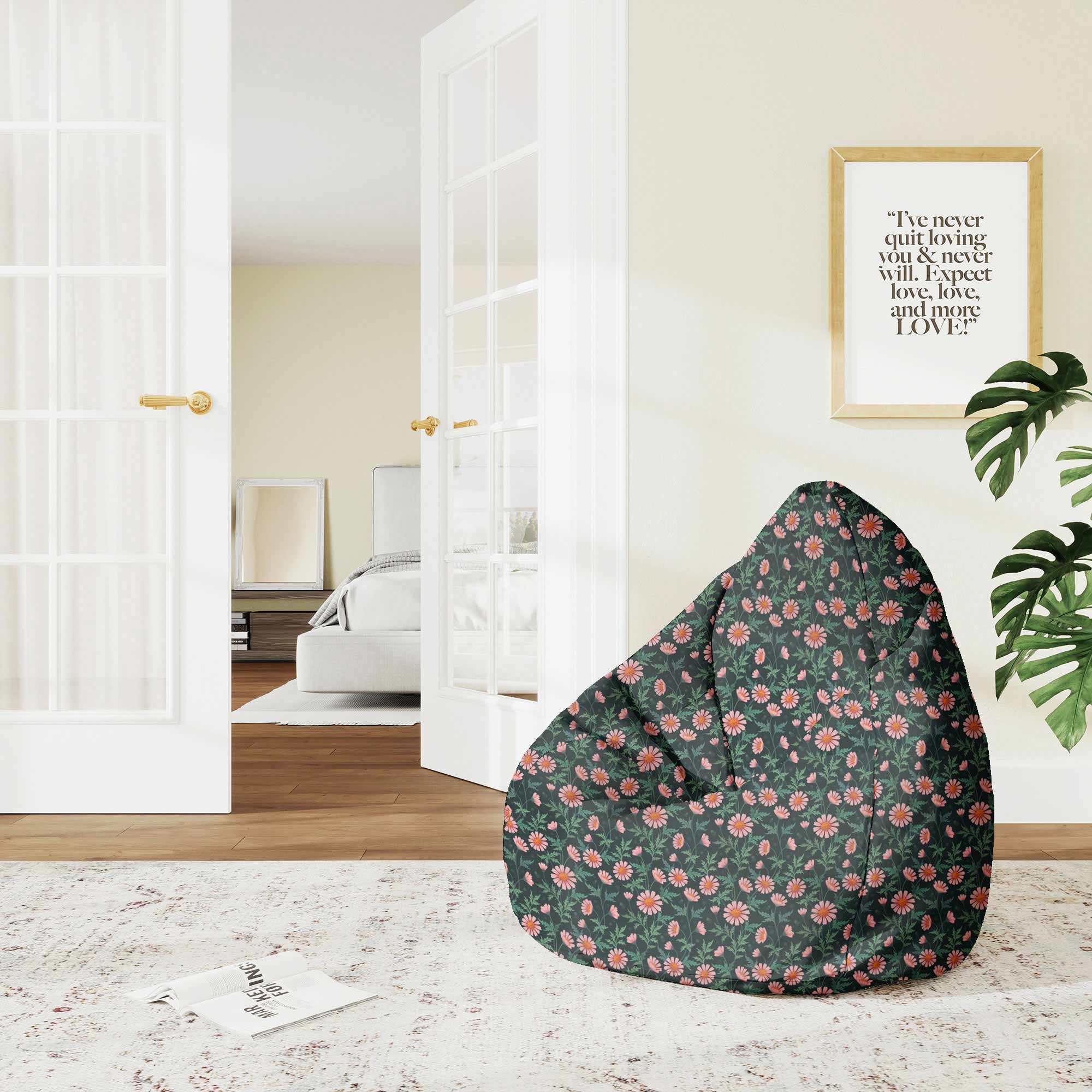 Puf Pearshape Oxeye Daisy-M-Velvet
