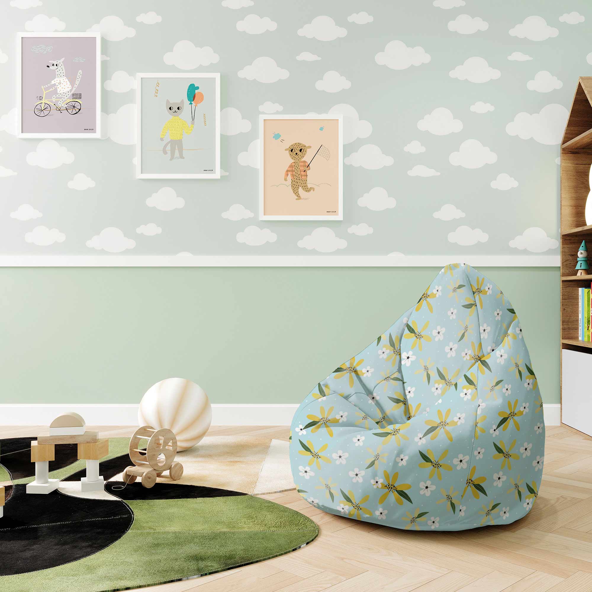 Puf Pearshape Summertime-M-Velvet