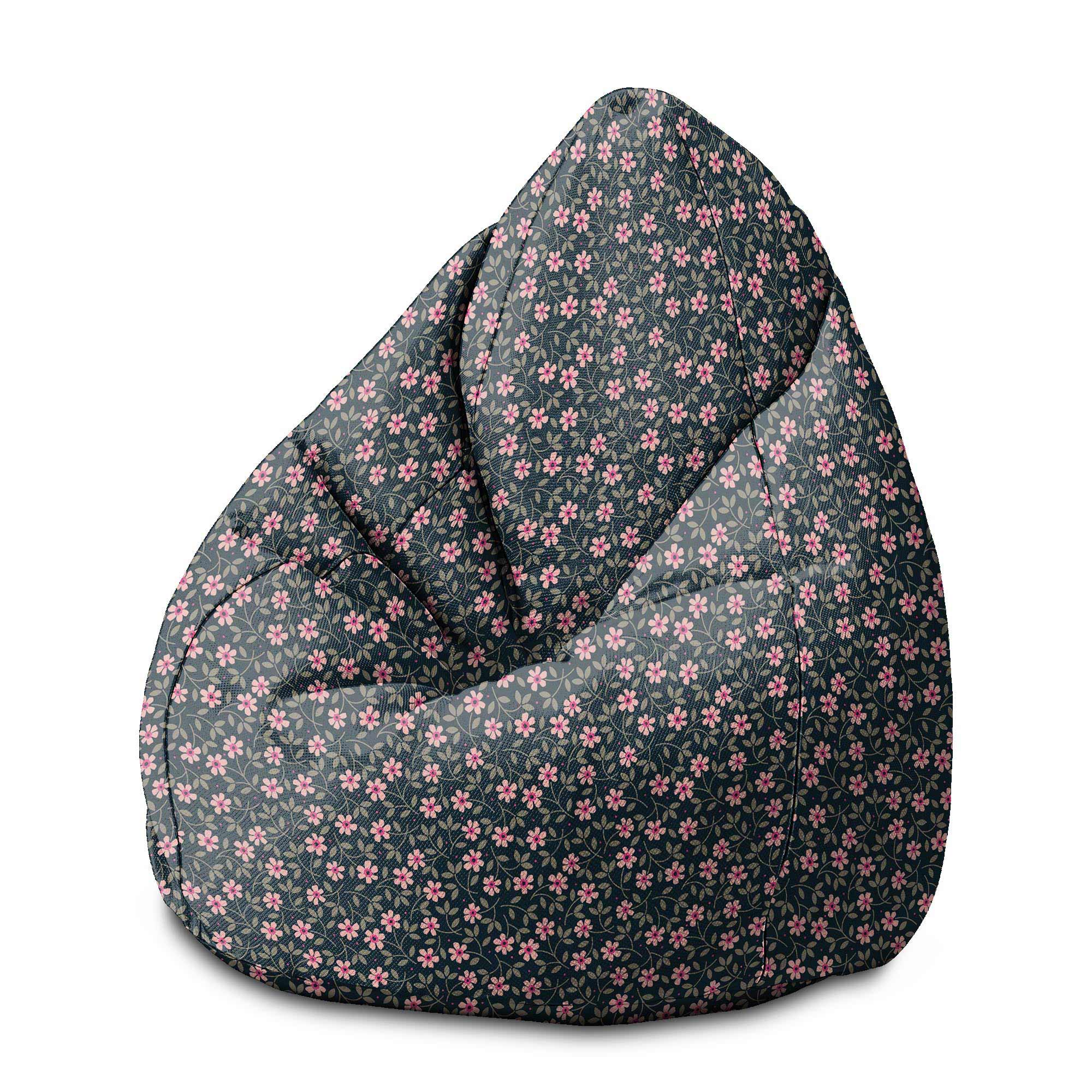 Pear-shaped Pouf Romantic Flowers