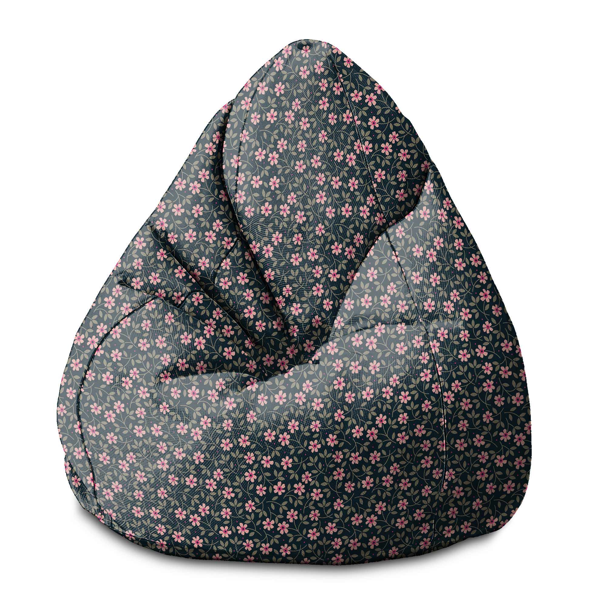 Puf Pearshape Romantic Flowers-M-Oxford