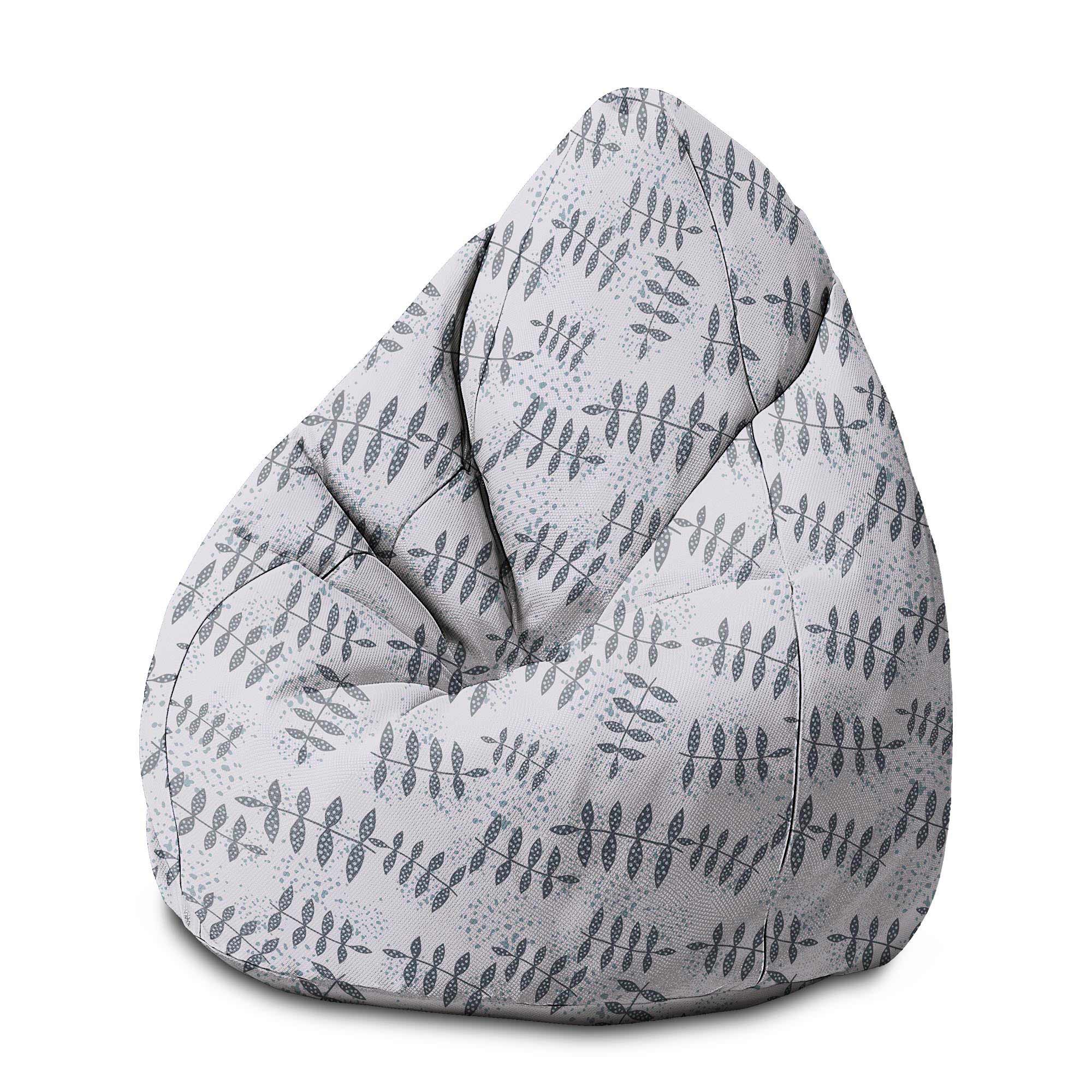 Puf Pearshape Splash Floral Pattern