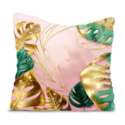 Poduszka Gold Monstera-Oxford