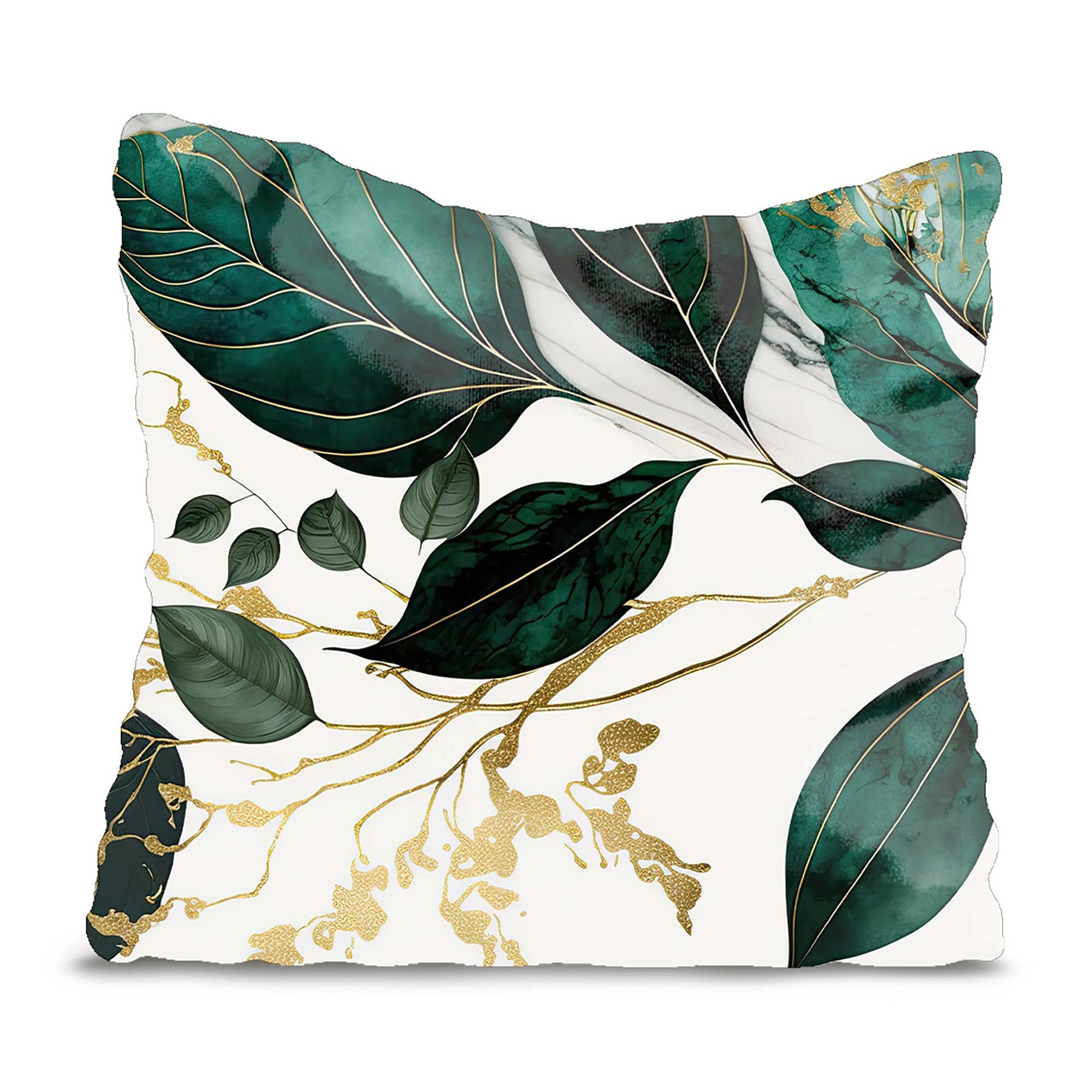 Marable with Leaves Pillow-Oxford