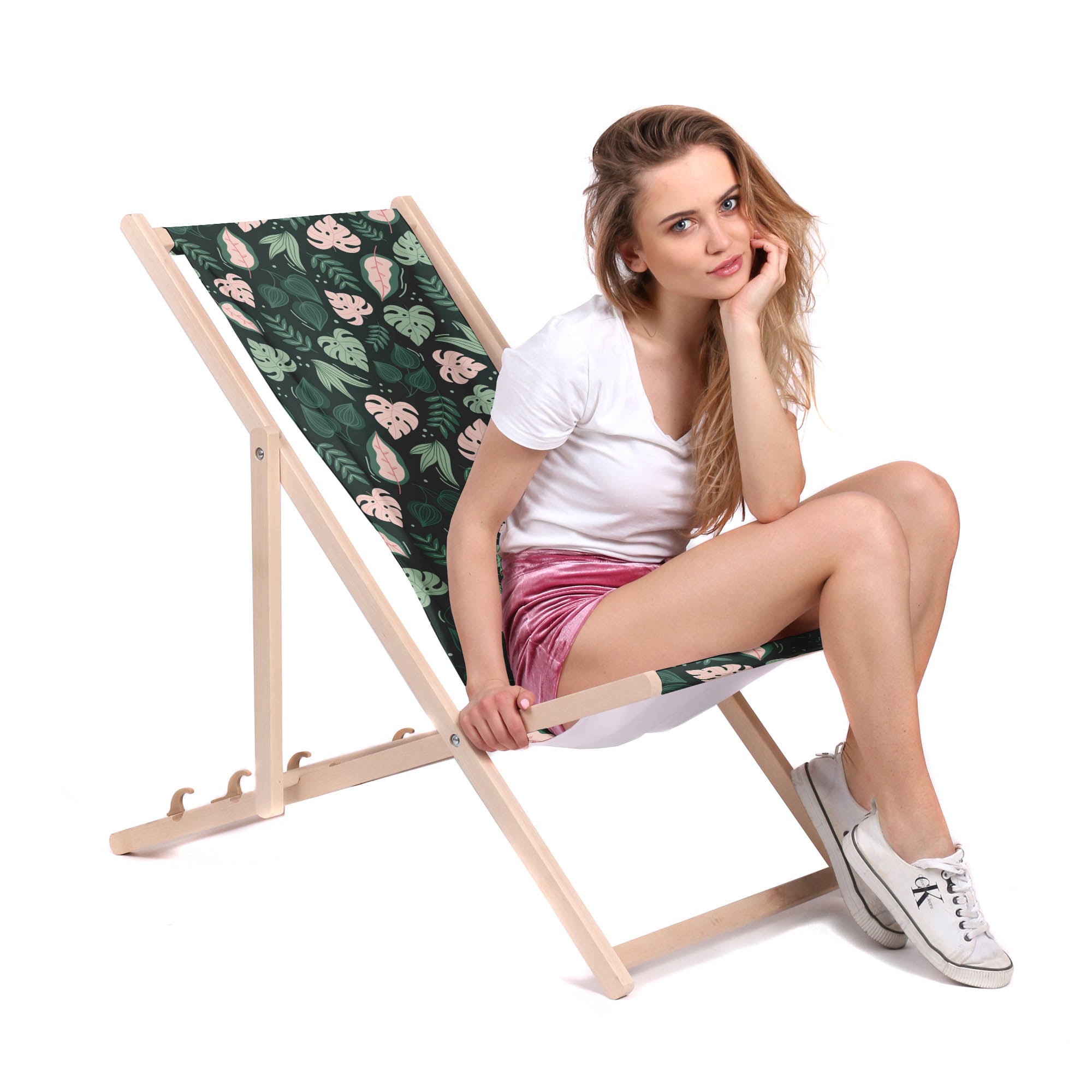 Leżak drewniany Great Monstera-M