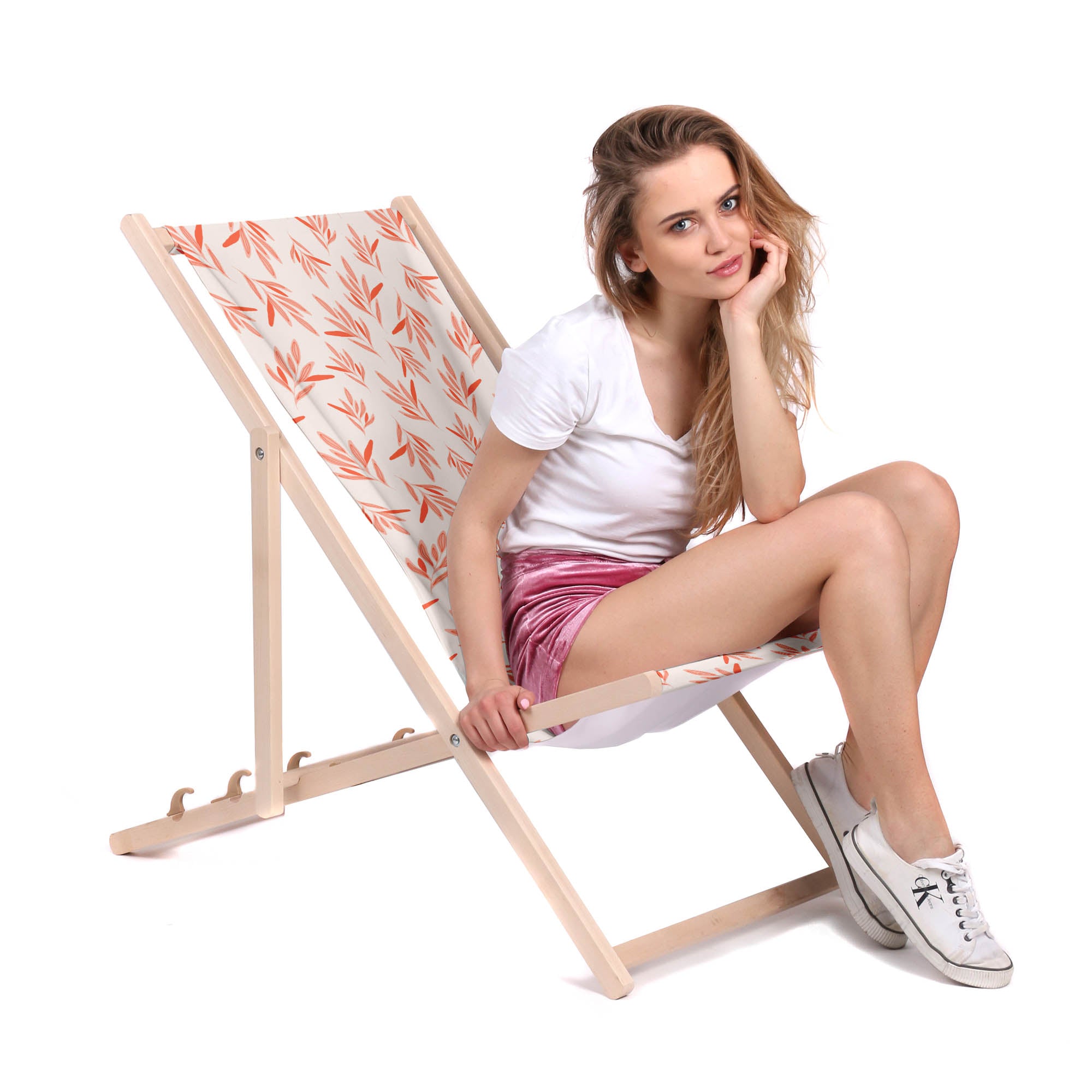 Wooden Deck Chair Time For Fall-M