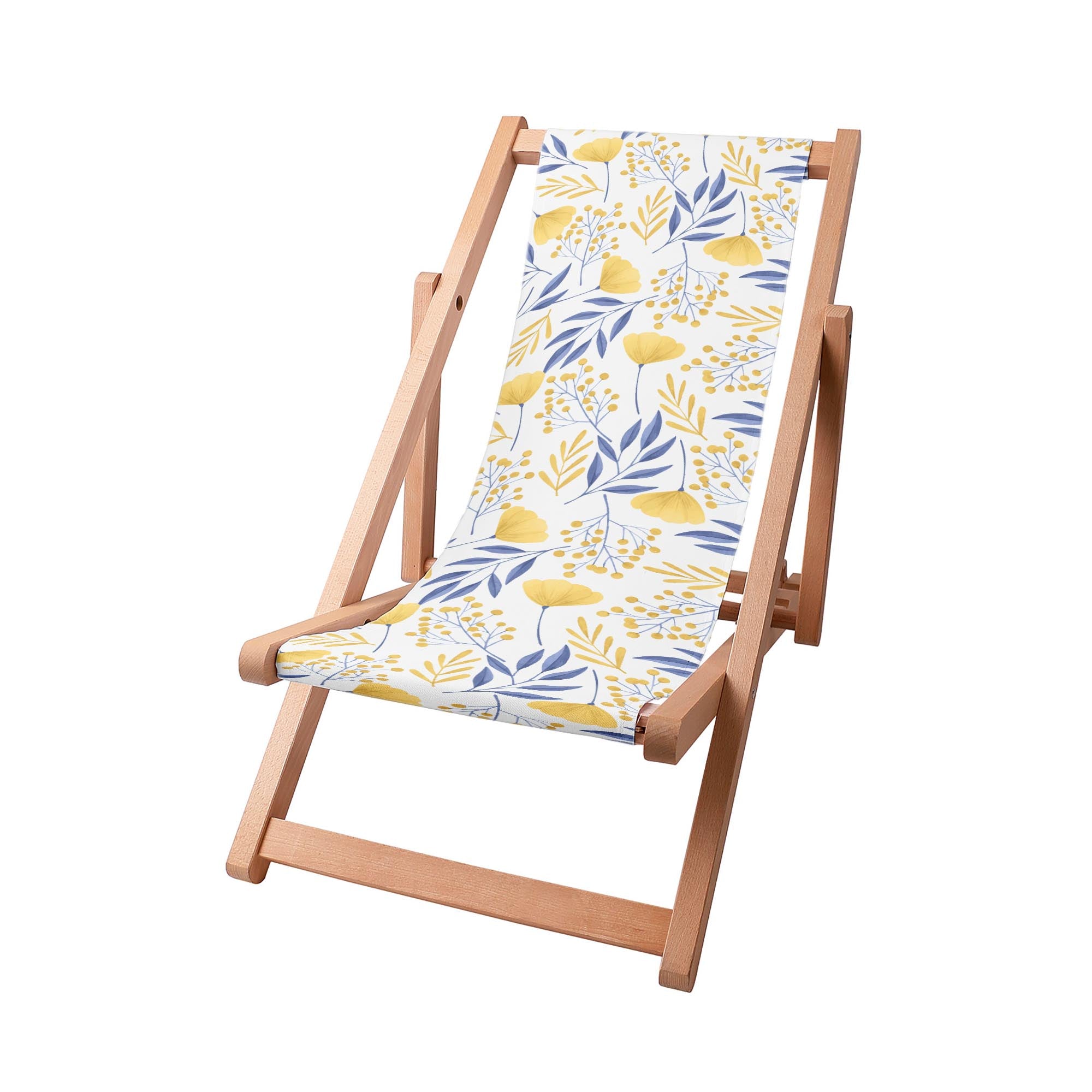 Wooden Deck Chair Ginkgo Leaves