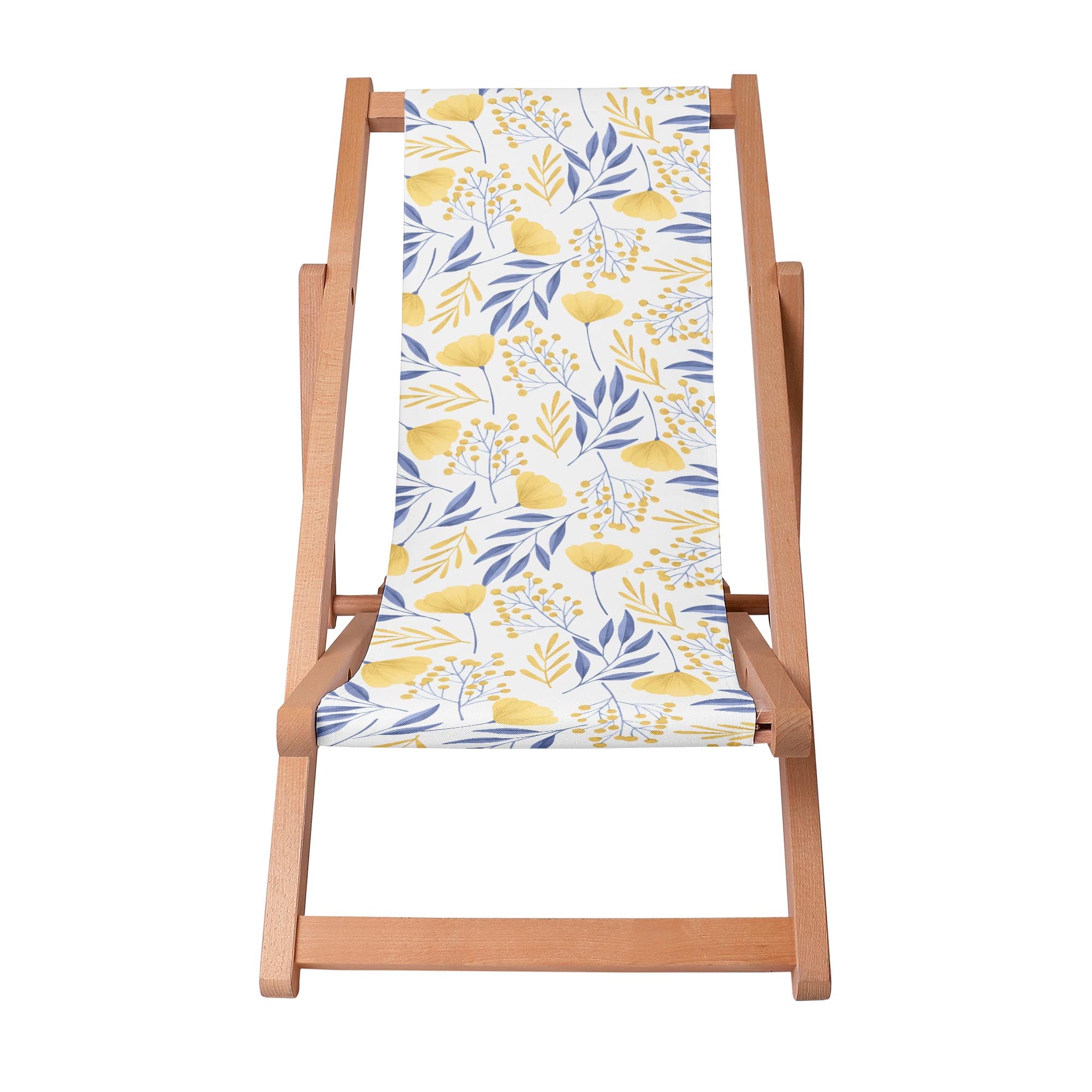 Wooden Deck Chair Ginkgo Leaves