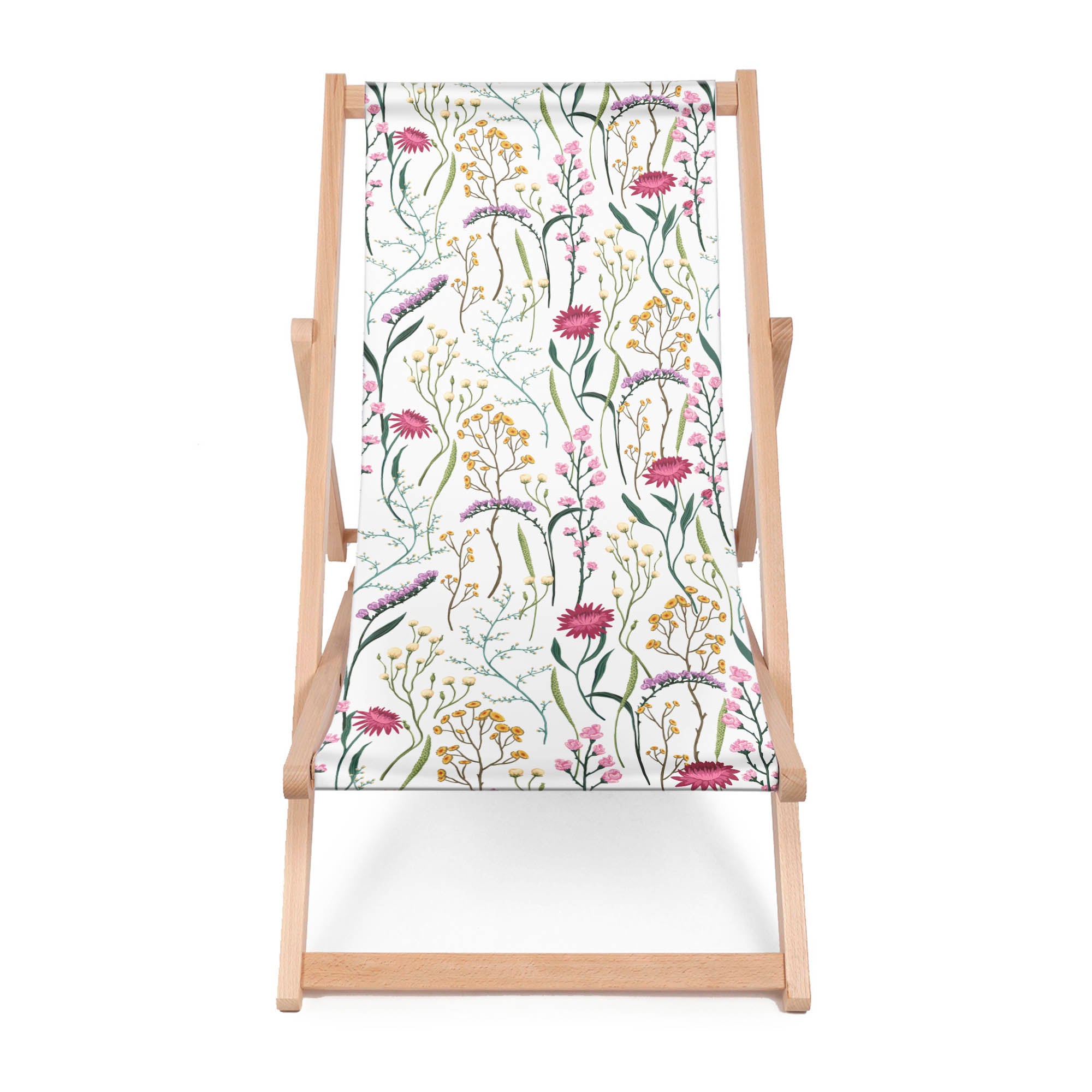 Wooden Deck Chair Dried Flowers-M