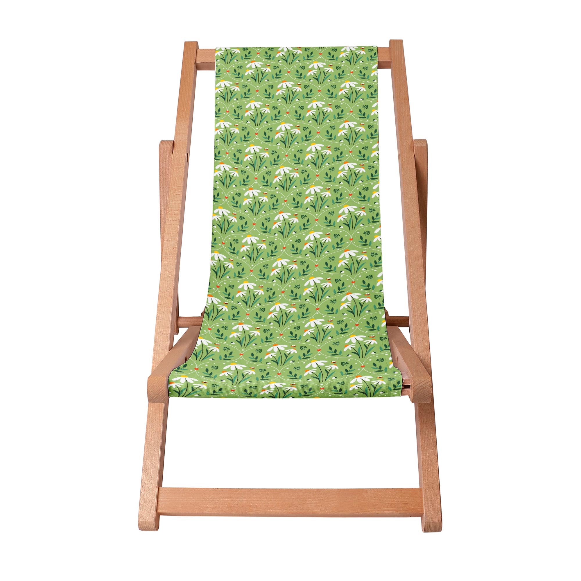 Leżak Drewniany Ornament Chamomile-S