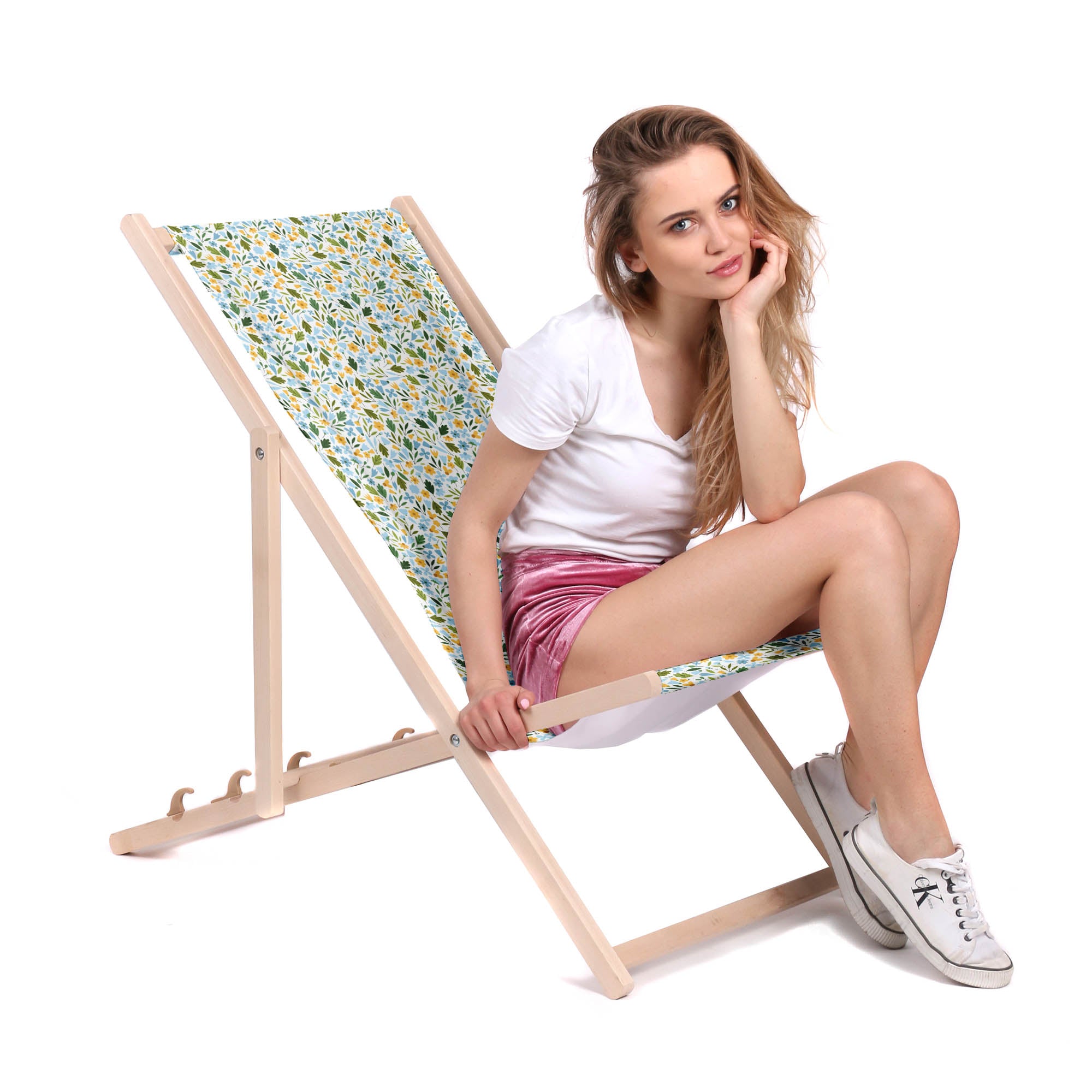 Leżak drewniany Forget me not-M
