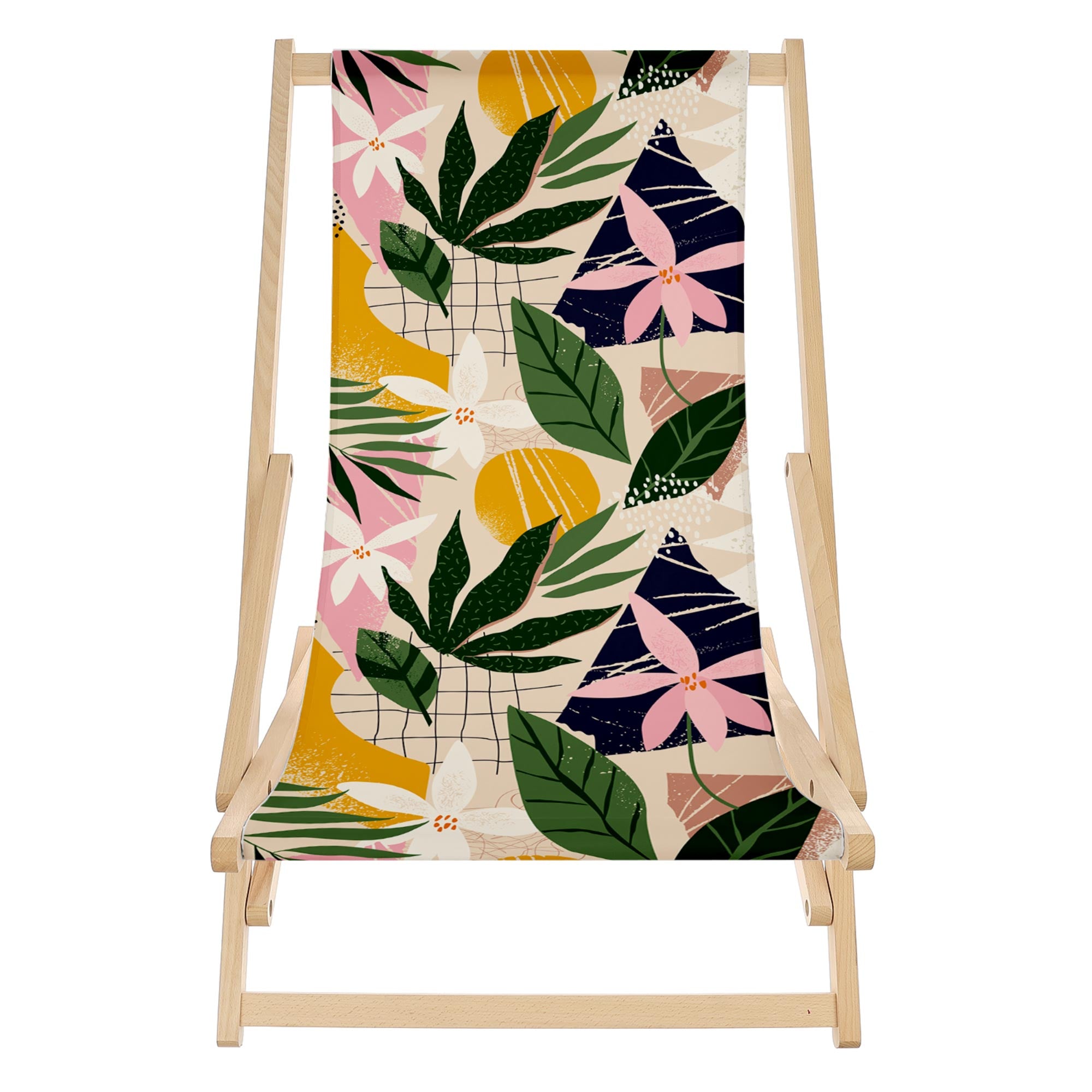 Leżak Bujany Collage Floral