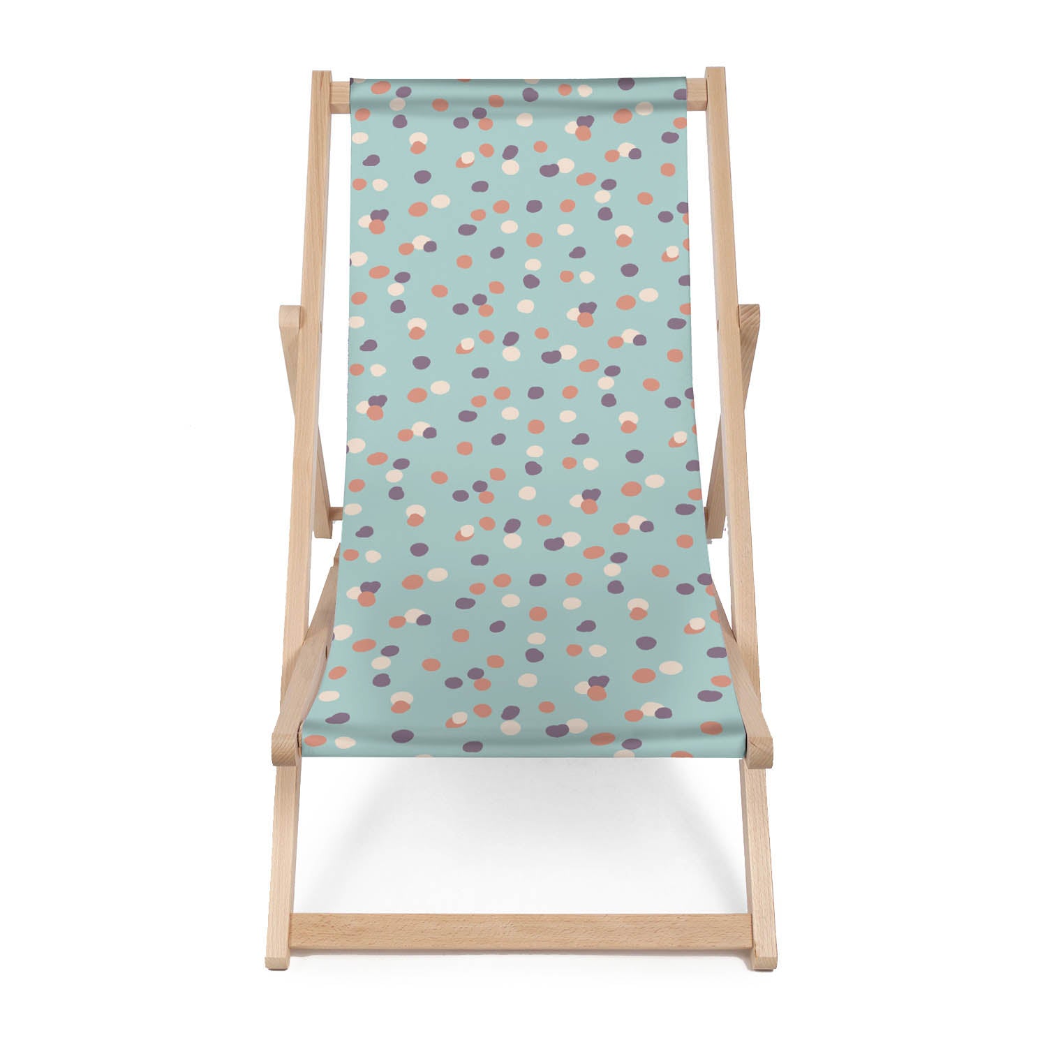 Leżak drewniany Pastel Blue Dots
