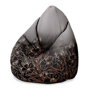 Puf Pearshape Dark Flowers Mystery-M-Velvet