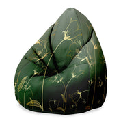 Puf Pearshape Engraving Botanical Pattern-Velvet