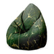 Puf Pearshape Engraving Botanical Pattern-Velvet