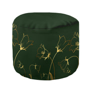 Puf okrągły podnóżek Engraving Botanical Pattern