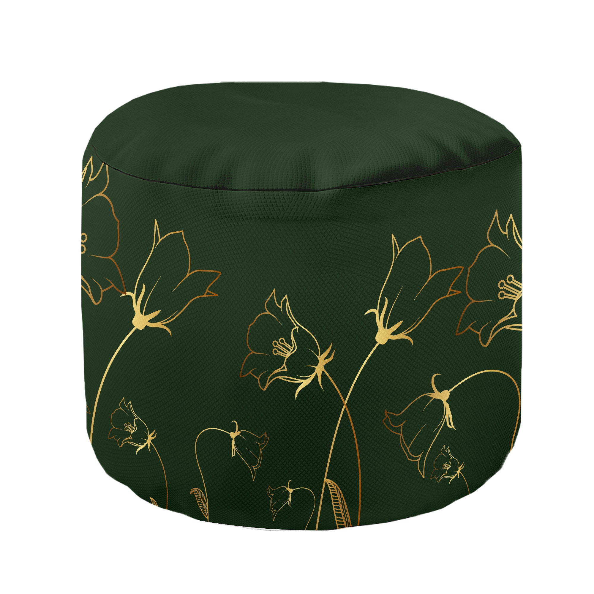 Puf okrągły podnóżek Engraving Botanical Pattern