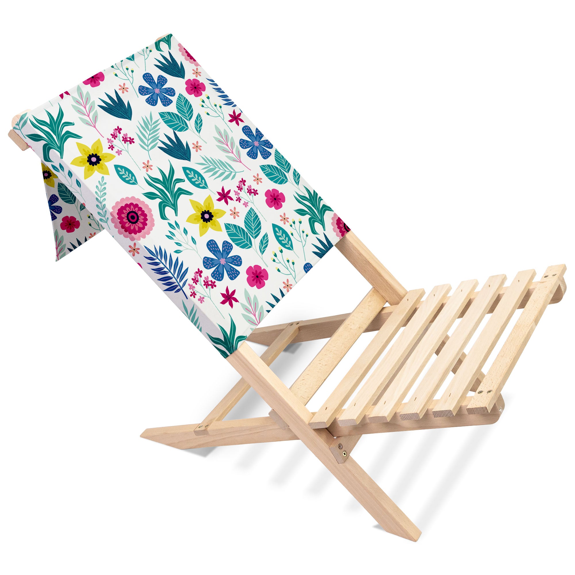 Składane Krzesło Plażowe Floral Elegance