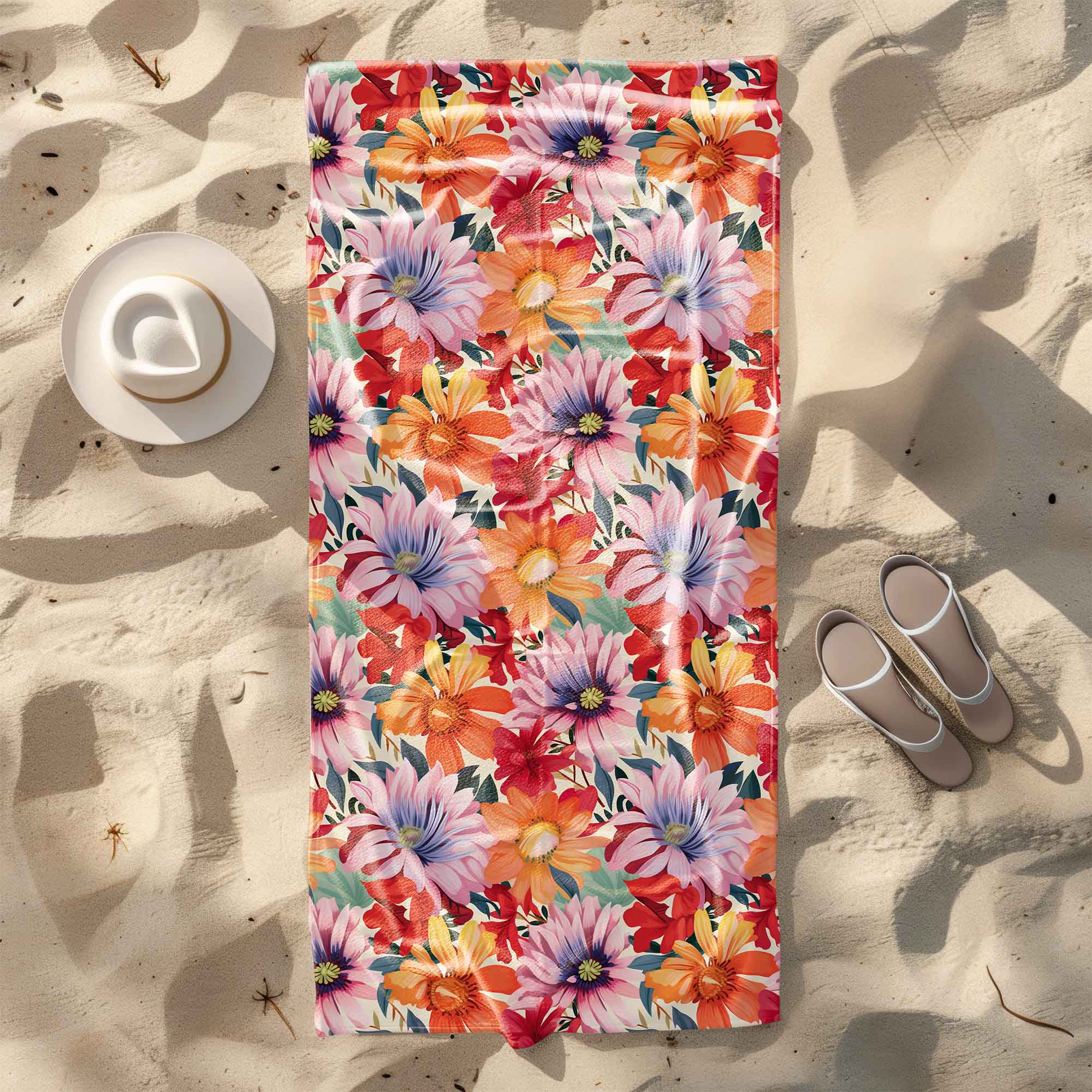 Floral Pattern Towel-30x50 cm