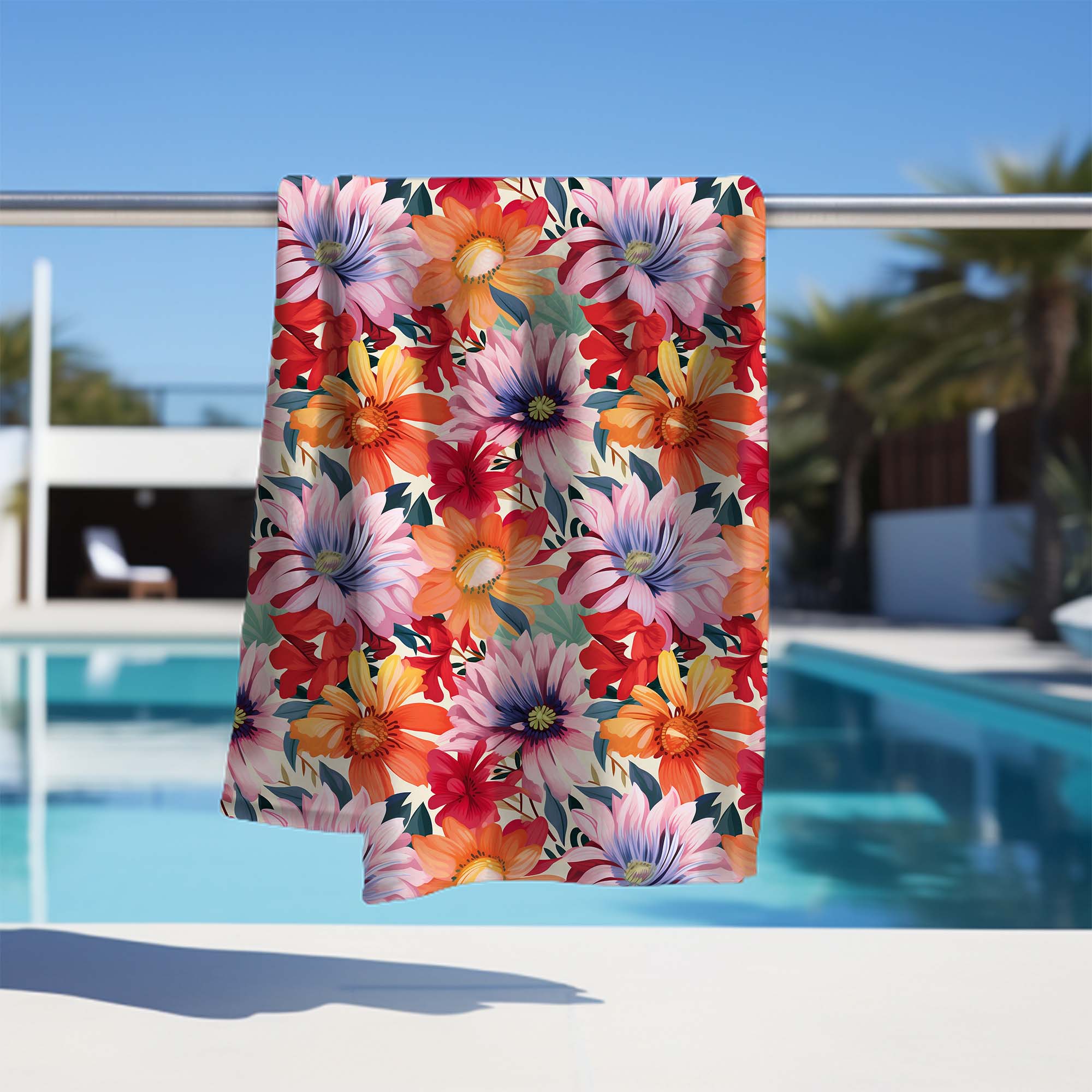 Floral Pattern Towel-30x50 cm