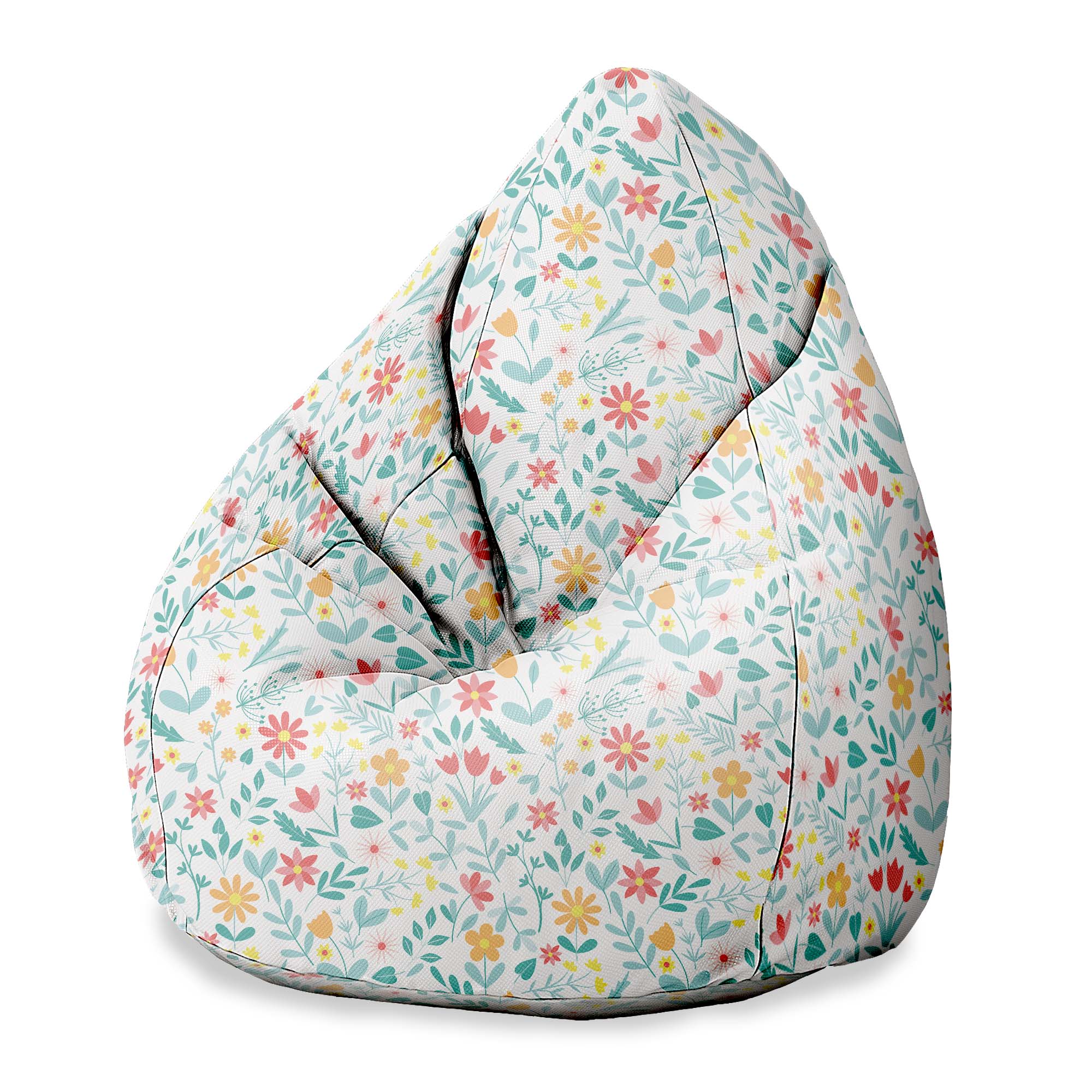 Puf Pearshape Floral Adventure-S-Velvet