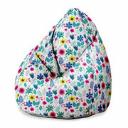 Puf Birnenform Blumige Eleganz -S-Samt