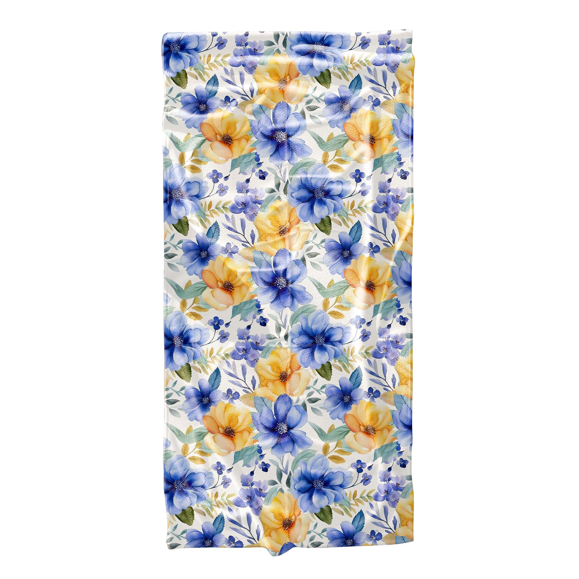 Handtuch Gelb-blaue Blumen-30x50 cm