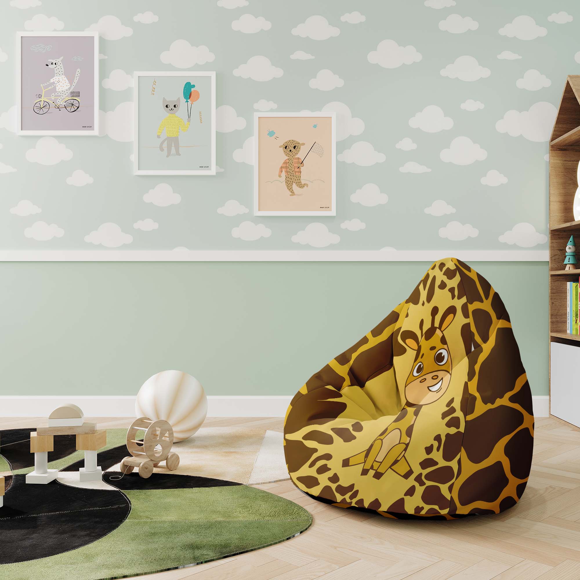 Puf Pearshape Giraffina-S