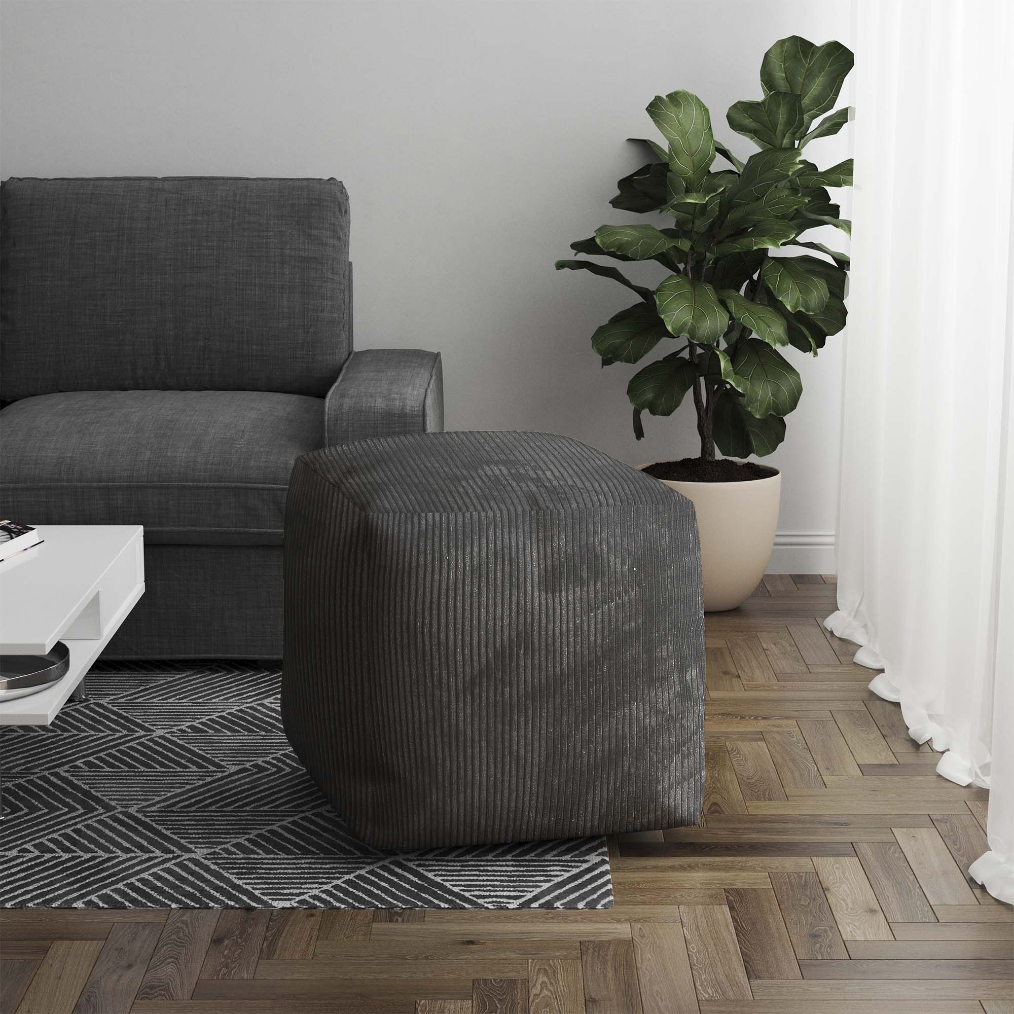 Puf Cube Granite Gray