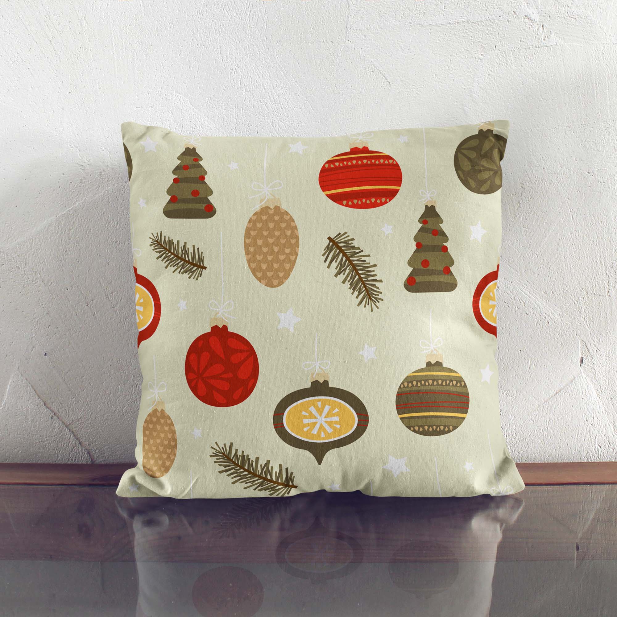 Poduszka Green Christmas Decorations-Velvet