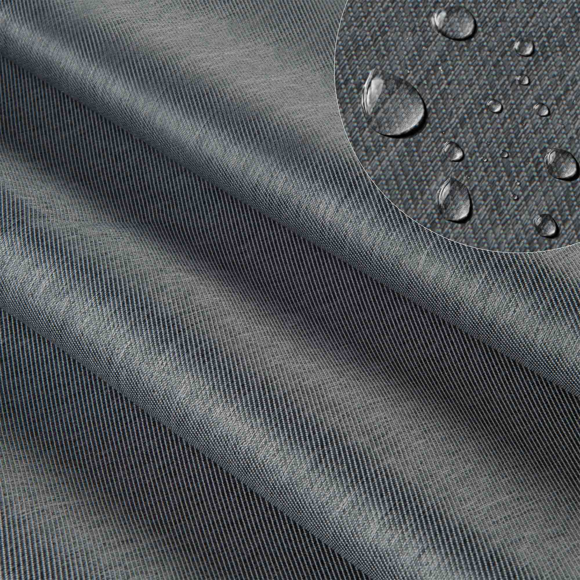 Leżak drewniany z podnóżkiem drewnianym Imitacja Jeansu Iron Slate