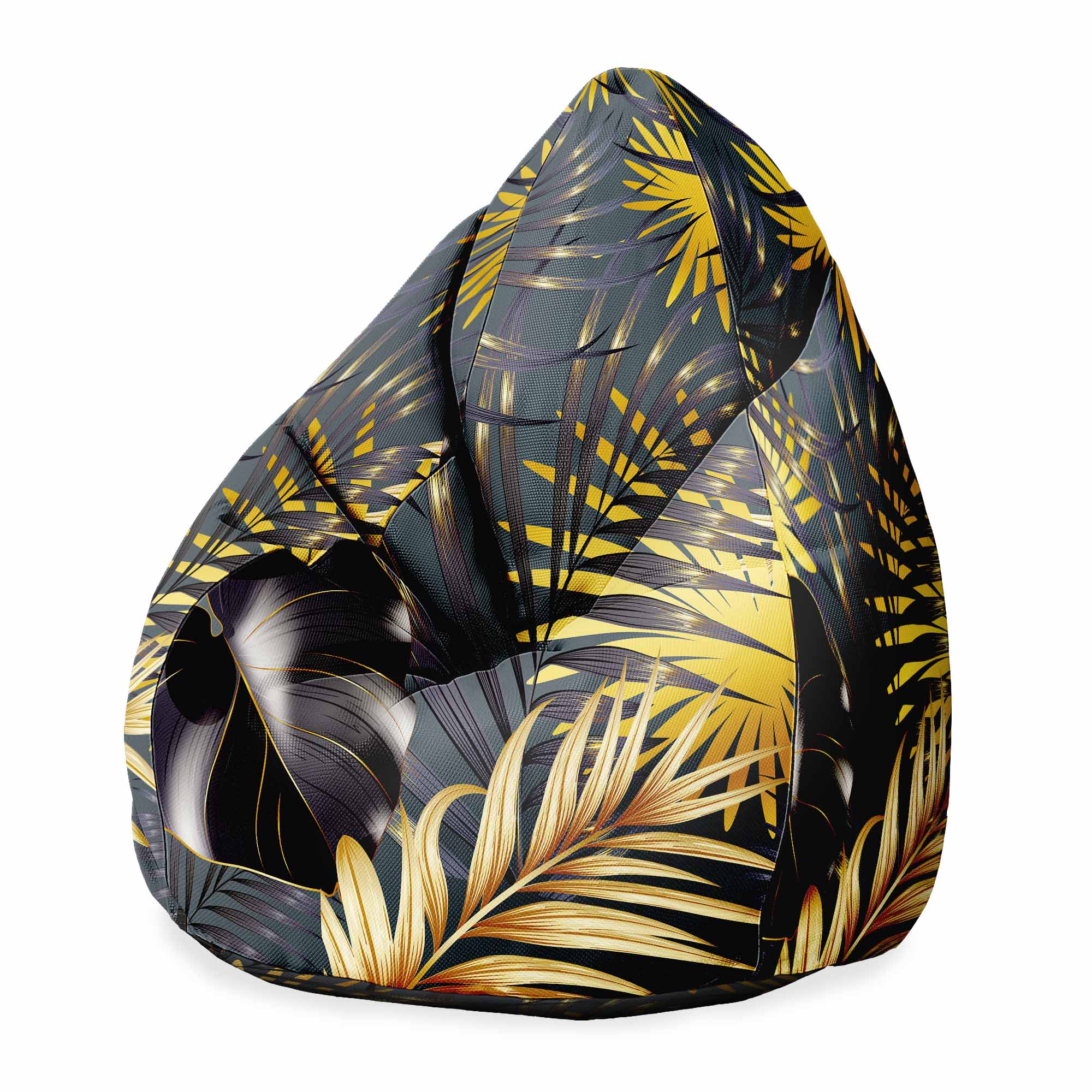 Puf Pearshape Leaves Gold