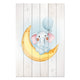 Obraz Wood Little Elephant Holding a Balloon-50x70 cm
