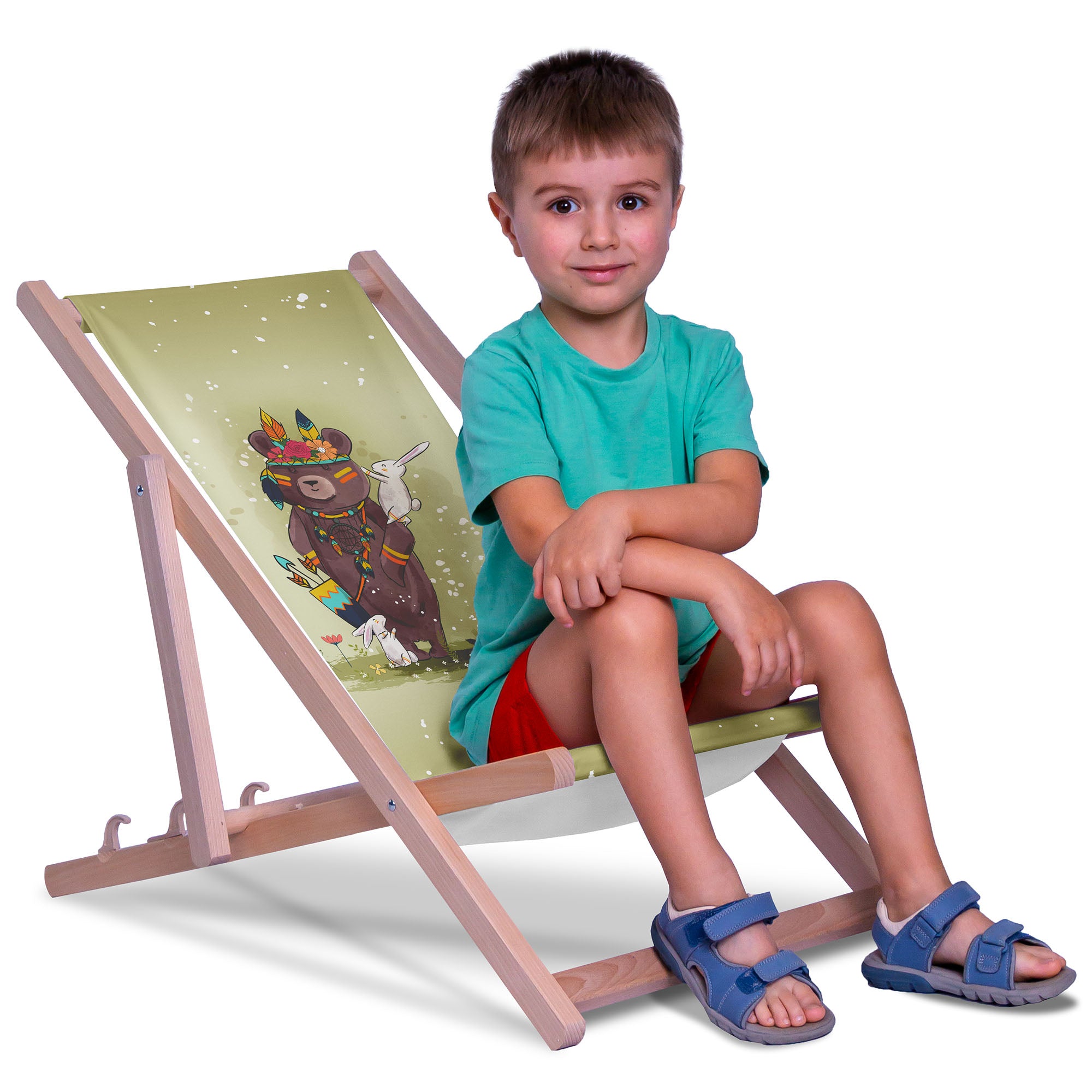 Leżak drewniany Little Bear Boho