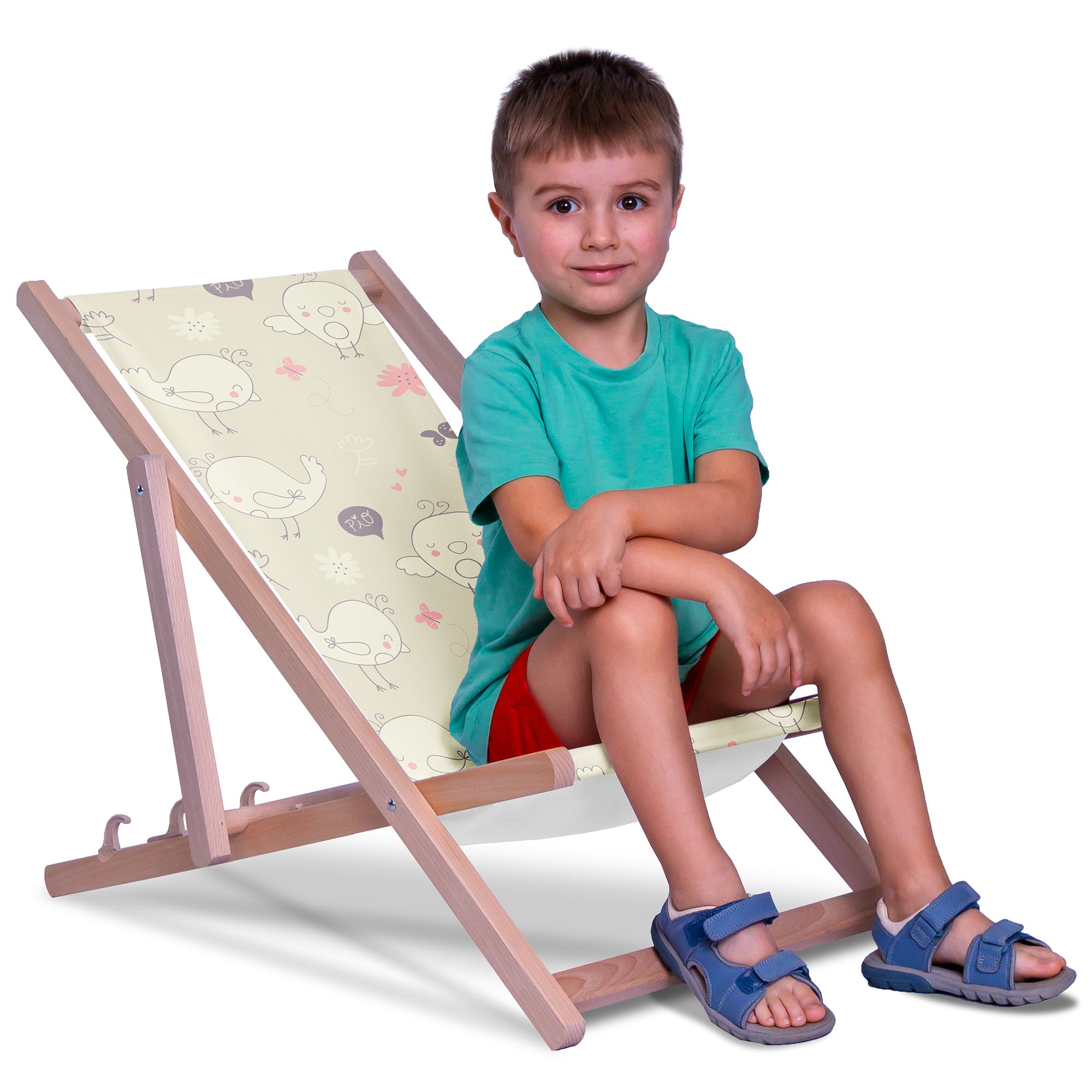 Leżak drewniany Little Birds-S