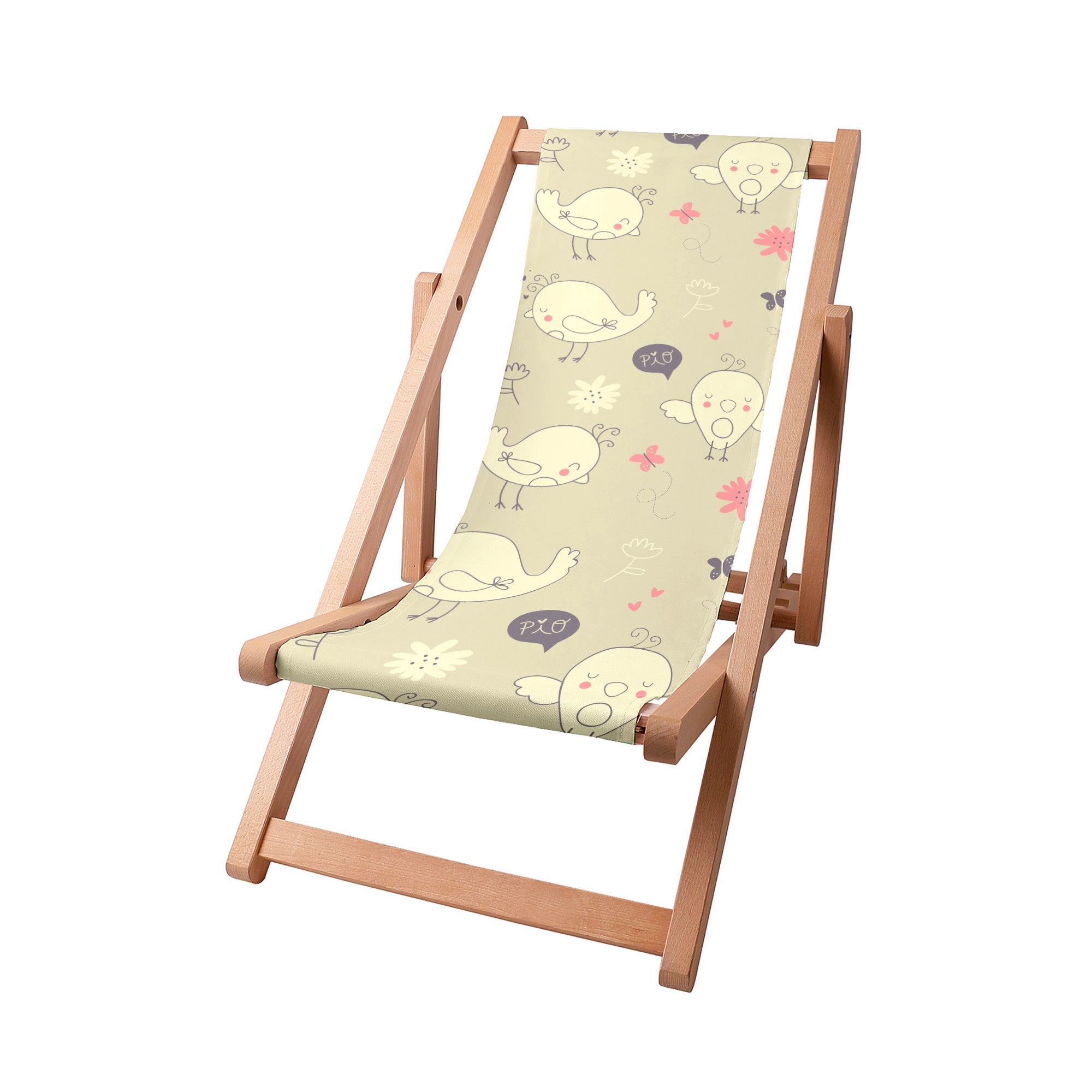 Leżak drewniany Little Birds-S