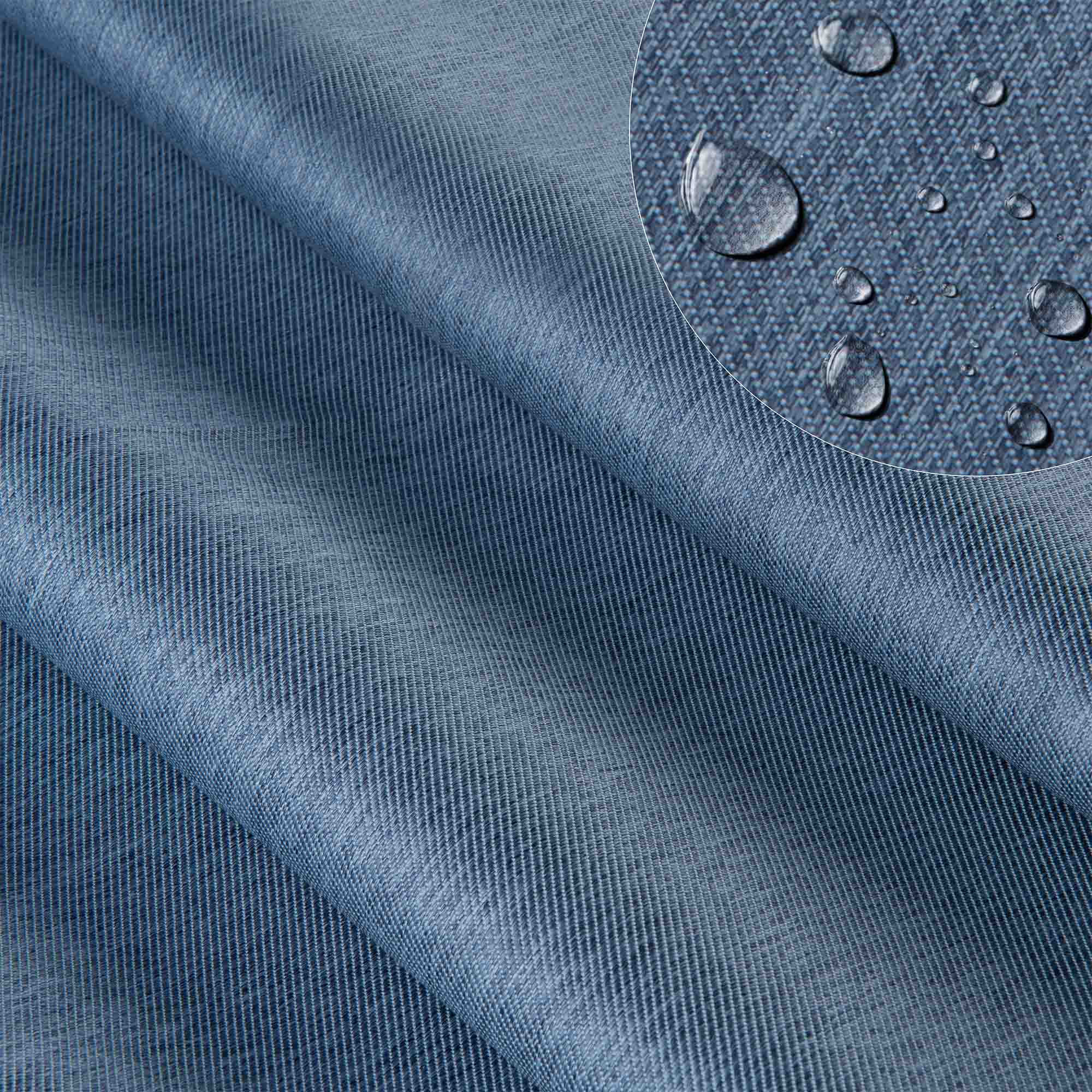 Leżak drewniany z poduszką Imitacja jeansu Nordic Blue